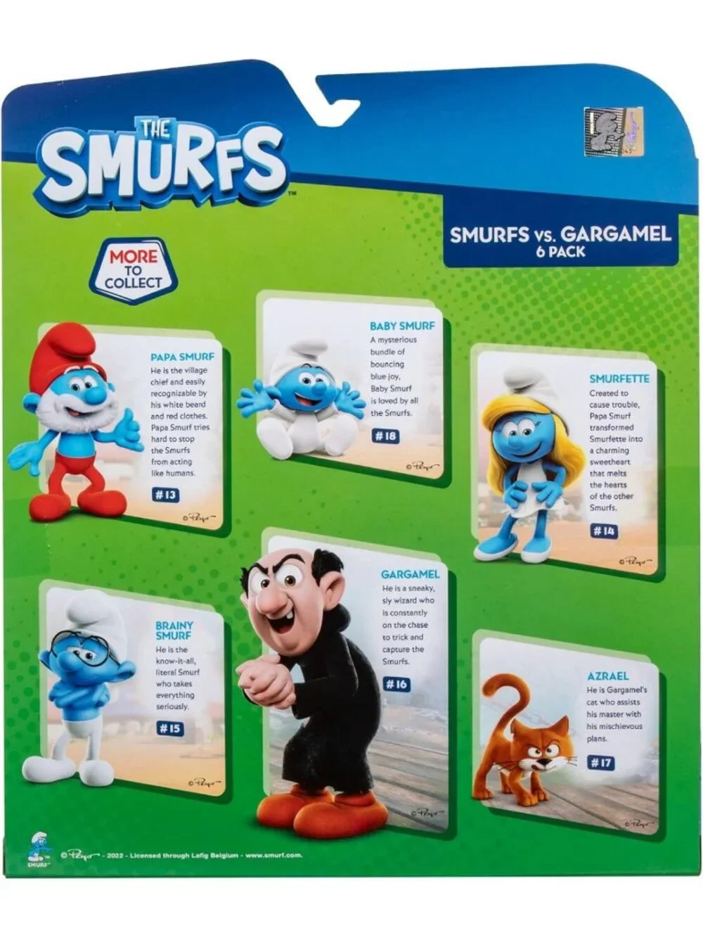 Smurf Figurine Set: 6-Piece Multipack with Smurfette, Papa Smurf & Gargamel
